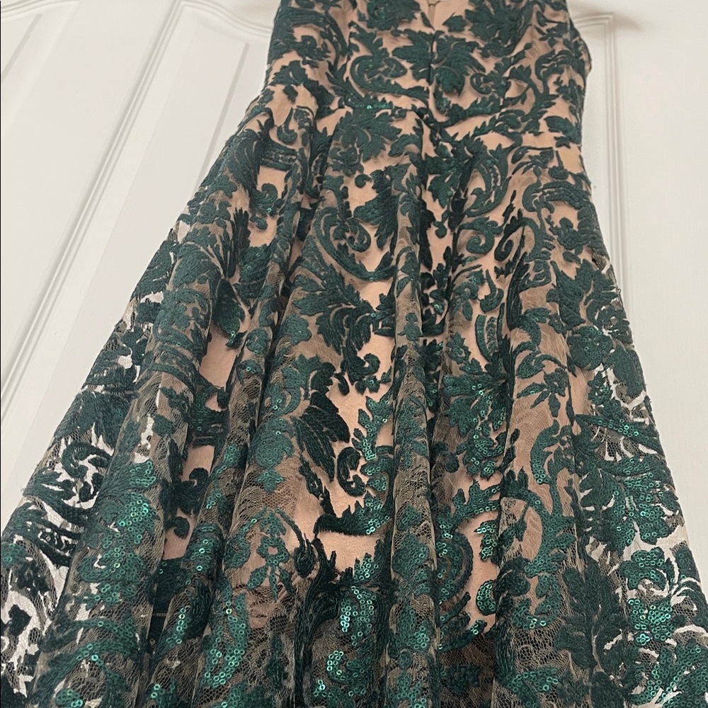 Dress The Population Green Lace Dress sz S - Picture 9 of 11